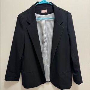 Love…ady Black Blazer with Pinstripe Lining Size M Excellent Condition